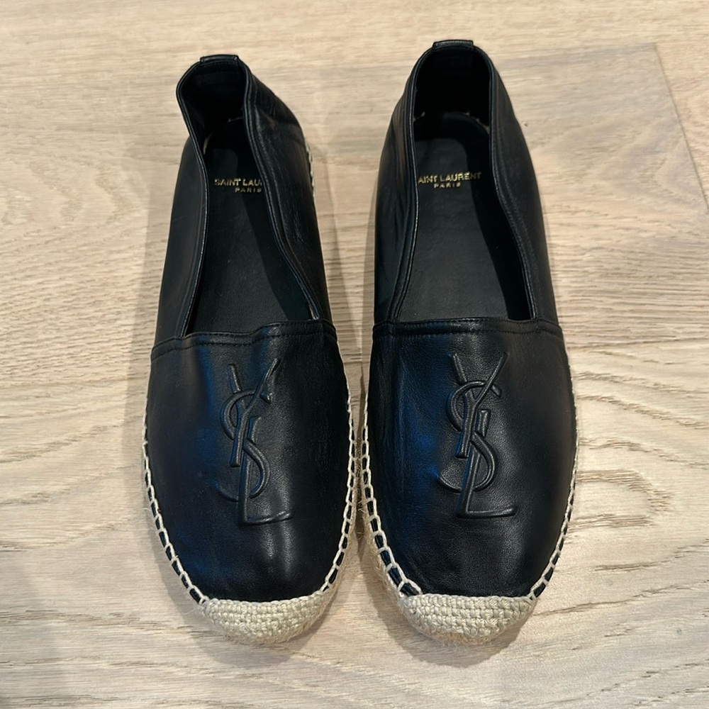 Saint Laurent YSL leather espadrilles